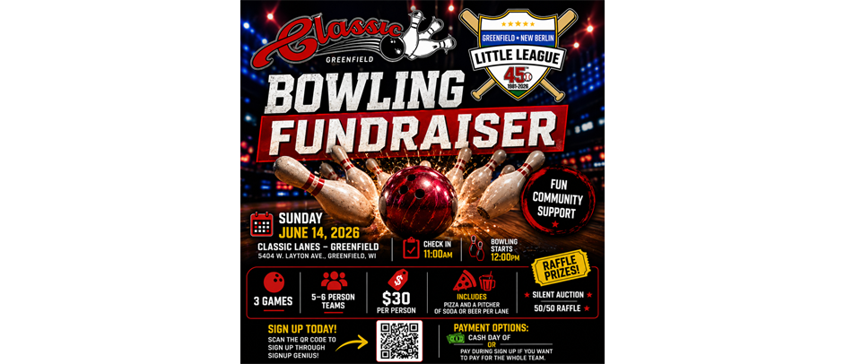 June 14 - Bowling Fundraiser at Classic Lanes-Greenfield