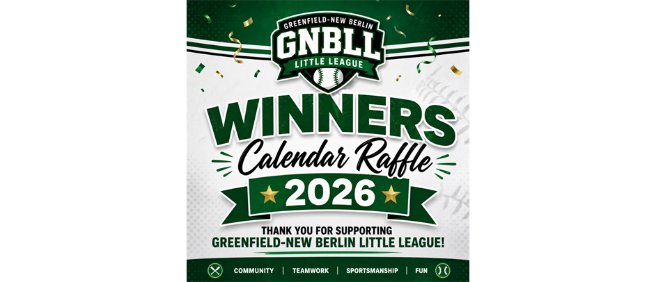2026 Calendar Raffle Winners